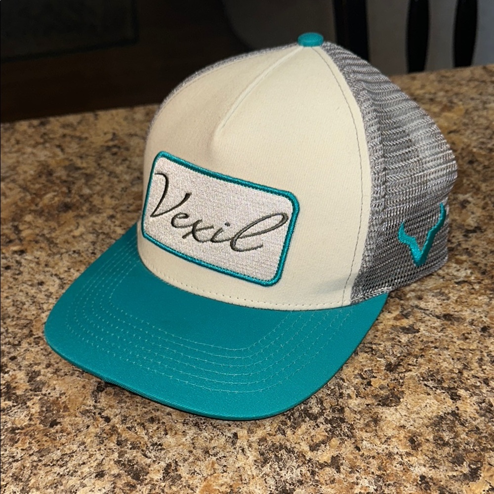 Vexil Teal and Gray Trucker Hat Cap new